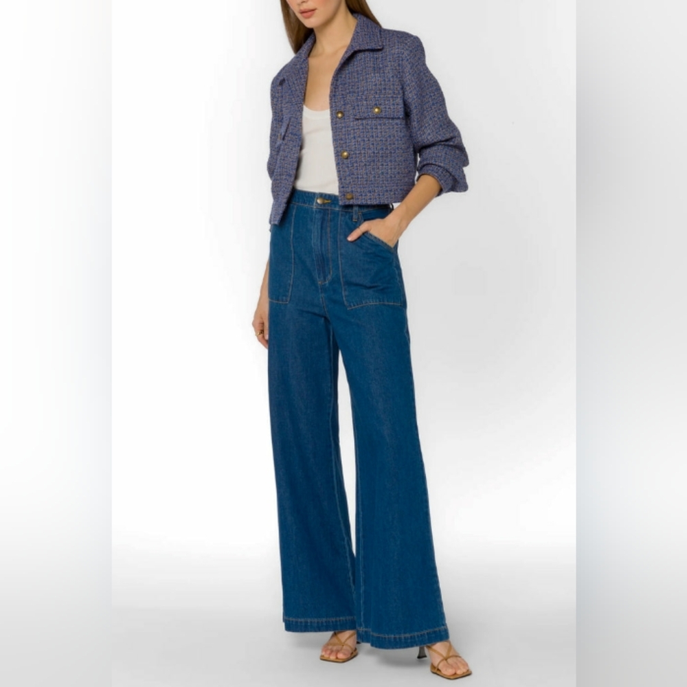 Velvet Heart | Wide-leg High-rise Jeans
